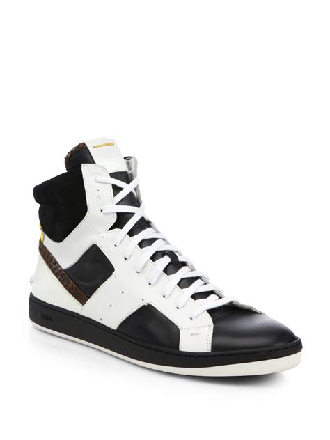 fendi sneakers men|saks fendi high top sneakers.